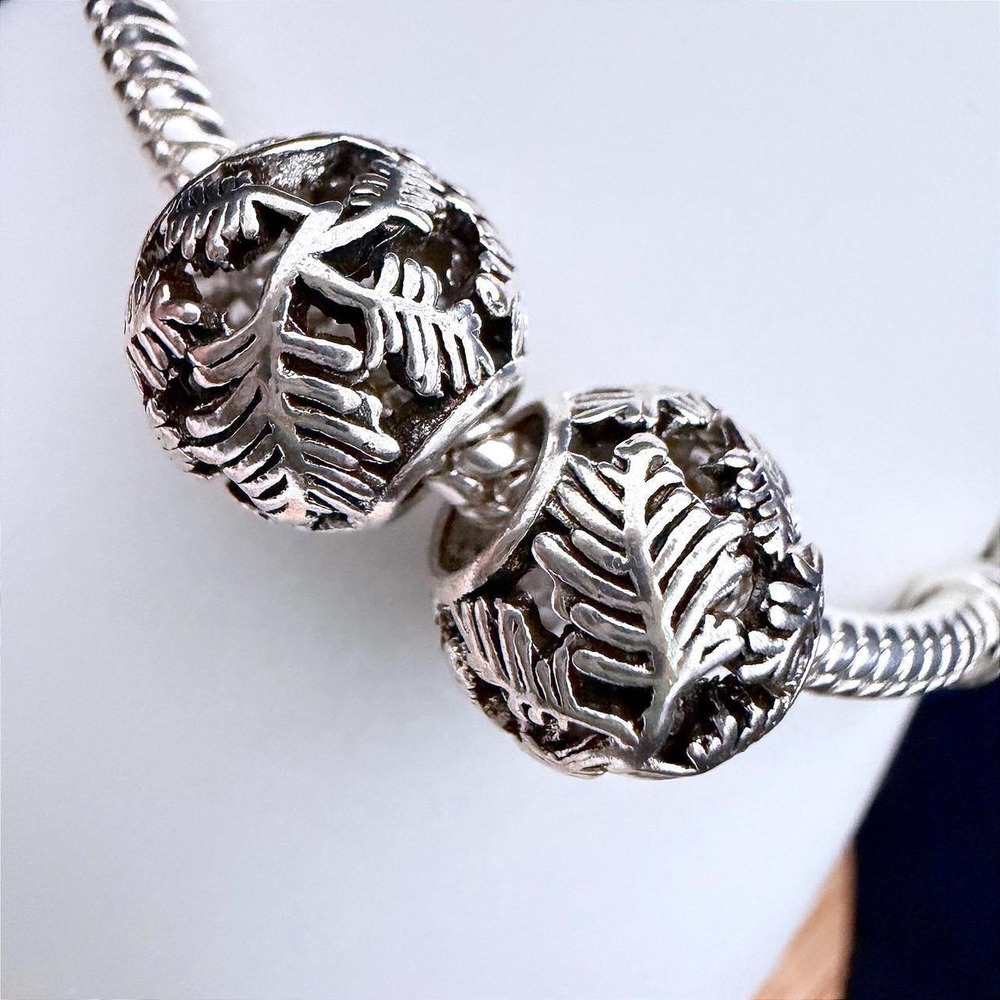 Pandora-like Silver Bead Charm Fits Snake Chain Bracelet